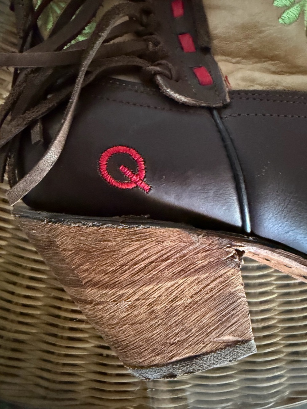 New Rodeo Quincy ROSITA embroidered flowers and fringe leather boot boots 9.5 - Picture 9 of 10
